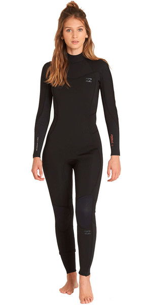 2019 Billabong Womens Furnace Synergy 5/4mm Back Zip Wetsuit Black L45G04