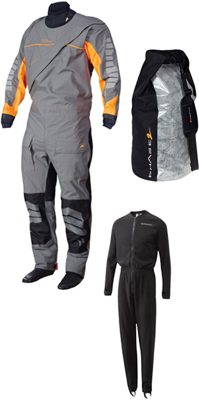 Crewsaver Junior J5 Phase 2 Drysuit Grey / Orange UNDERSUIT & Drybag