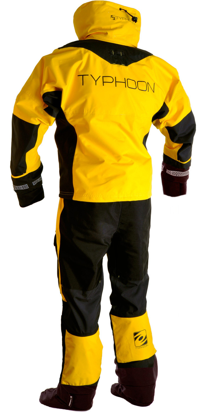 2019 Typhoon PS330 Xtreme Kayak / Ocean Drysuit Con Zip Yellow / Black