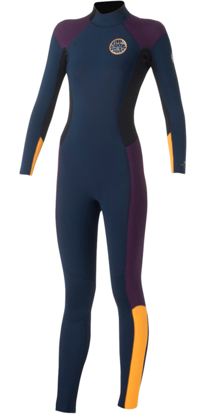 Rip Curl Ladies Dawn Patrol 4/3mm GBS Back Zip Wetsuit ORANGE WSM4FW