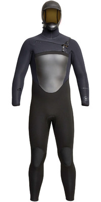 2023 Xcel Mens Drylock 6/5mm Chest Zip Hooded Wetsuit MC65DHN - Black