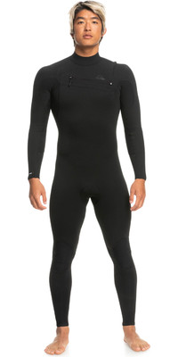 2024 Quiksilver Mens Highline 3/2mm GBS Chest Zip Wetsuit EQYW103157 - Black