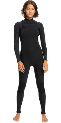 2024 Roxy Womens Swell Series 3/2mm Chest Zip Wetsuit ERJW103122 - Black