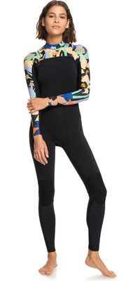 2023 Roxy Womens Current of Cool 3/2mm Chest Zip Wetsuit ERJW103148 - Anthracite