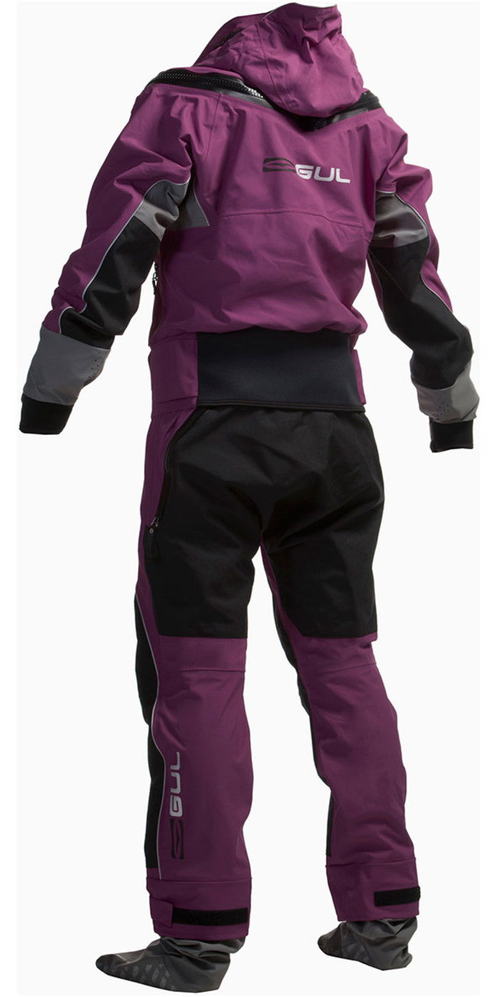 Gul Taw Womens Kayaking Multisport Drysuit with Drop Seat Plum / Grey GK0150 Wetsuit Outlet