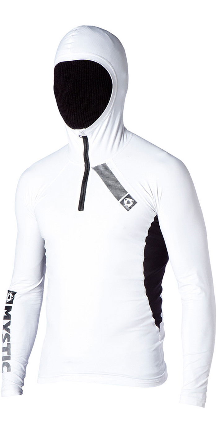 Mystic Long Sleeve Hooded SUP Rash Vest WHITE 130225 Wetsuits Rash