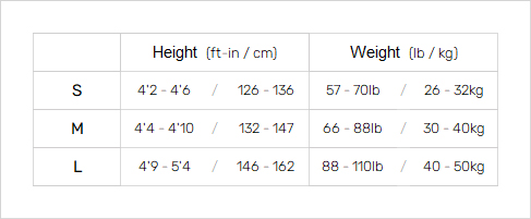 Zone3 Junior Wetsuit Mens Size Chart